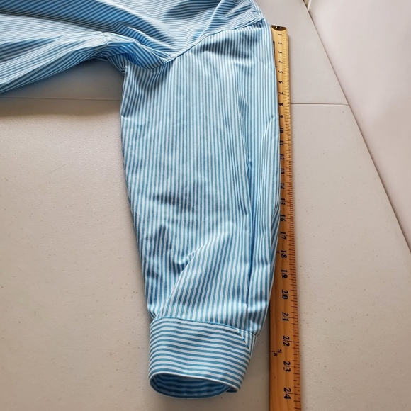 Foxcroft Wrinkle Free Striped Shirt Size 22W Button-up Long Sleeve Spring Top - Picture 8 of 10